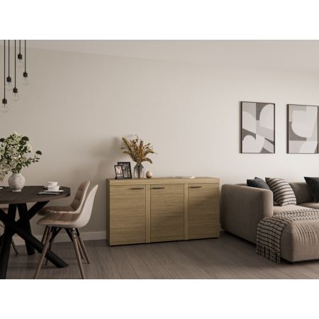 Komoda Ramon 3-drzwiowa dąb olejowany 149 cm